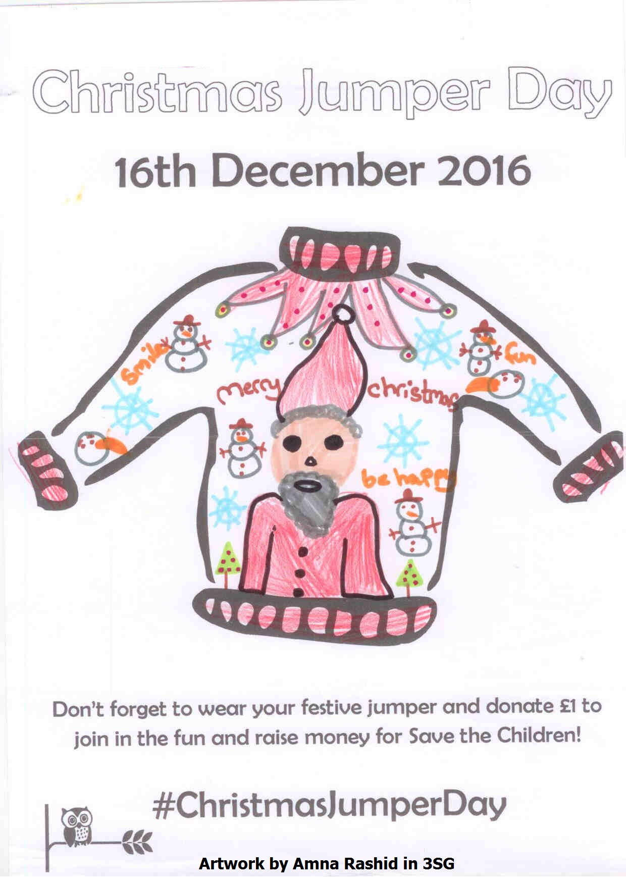 Christmas Jumper Day Posters - Oswald Road Primary School
