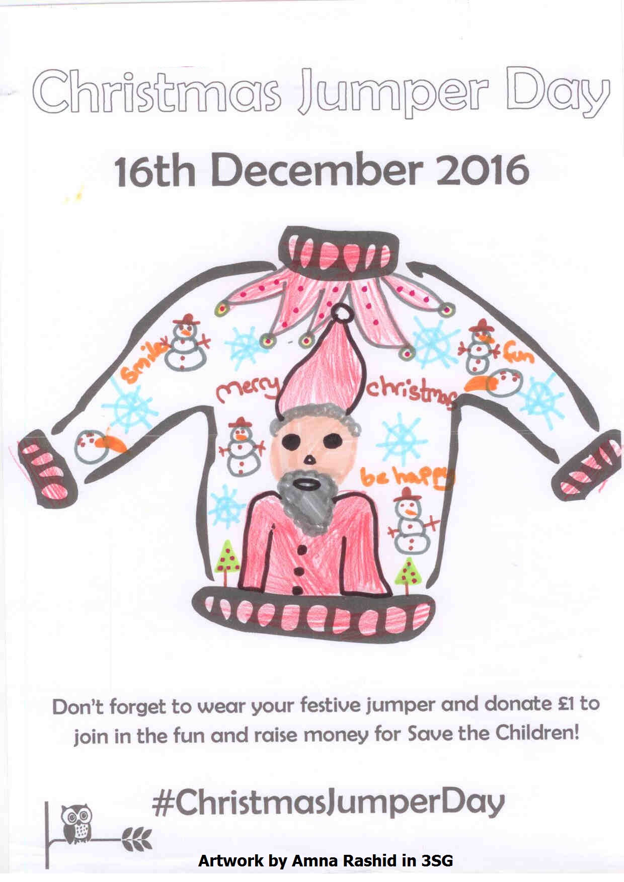 Christmas Jumper Day Posters Oswald Road Primary School